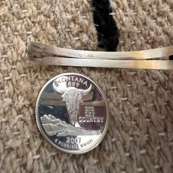 ❤️ Spiny Oyster Adjustable Heart Cuff Brushed Sterling Navajo Southwestern 17.3G - Picture 6 of 17